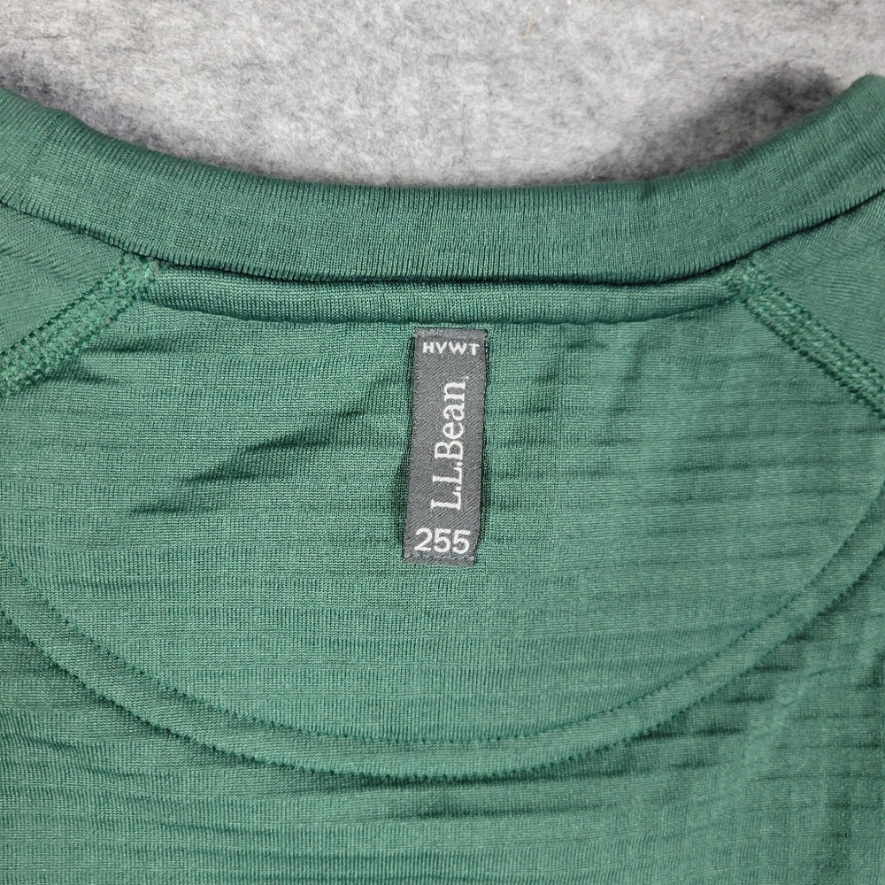 L.L.Bean Dark Green Heavyweight Base Layer Crew Top Women's Size Large Regular - Picture 6 of 11